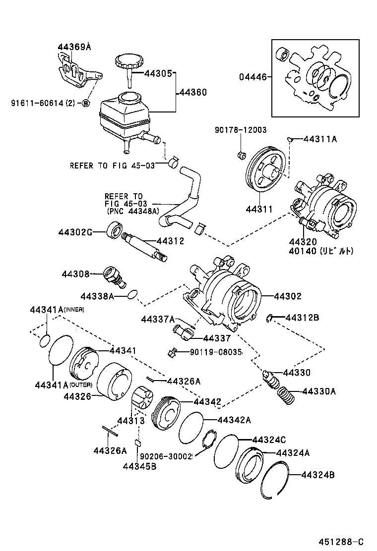  CALDINA |  VANE PUMP RESERVOIR POWER STEERING