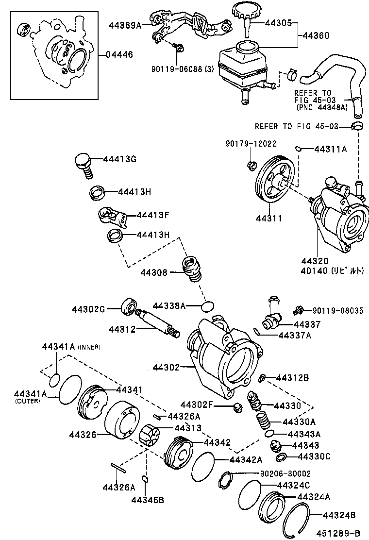  CALDINA |  VANE PUMP RESERVOIR POWER STEERING