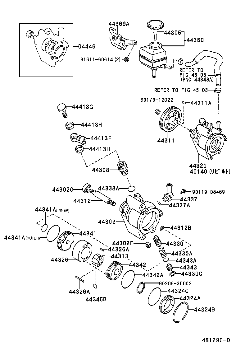  CALDINA |  VANE PUMP RESERVOIR POWER STEERING