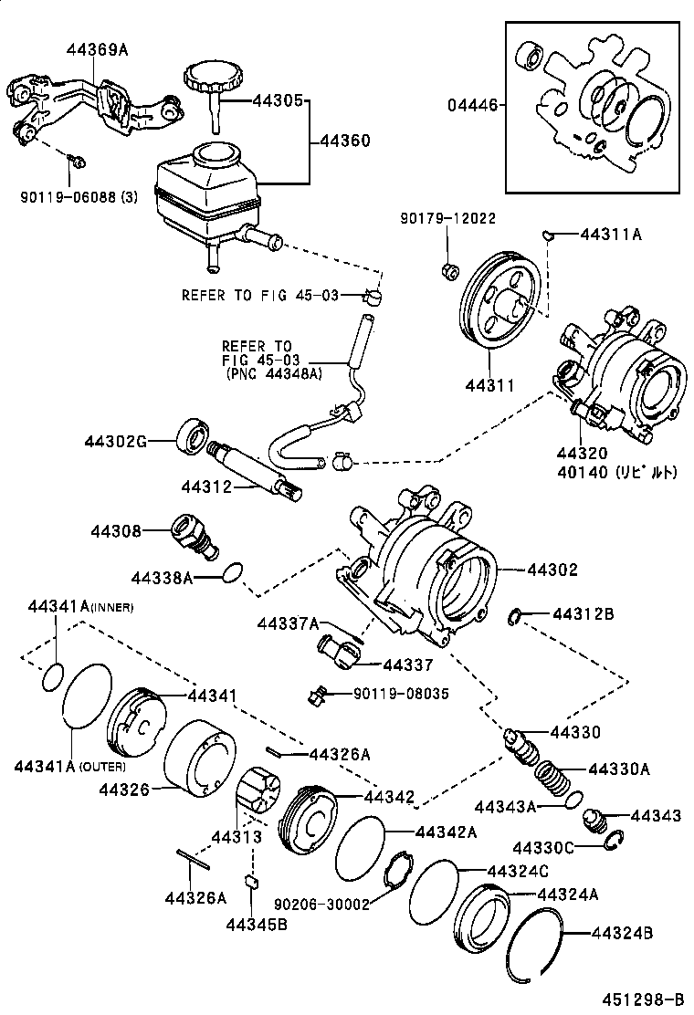  CALDINA |  VANE PUMP RESERVOIR POWER STEERING