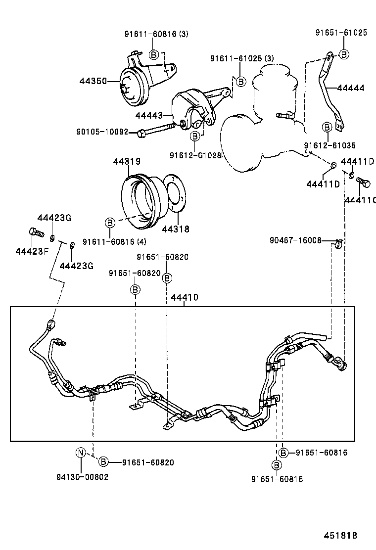  DYNA 150 TOYOACE G15 |  POWER STEERING TUBE