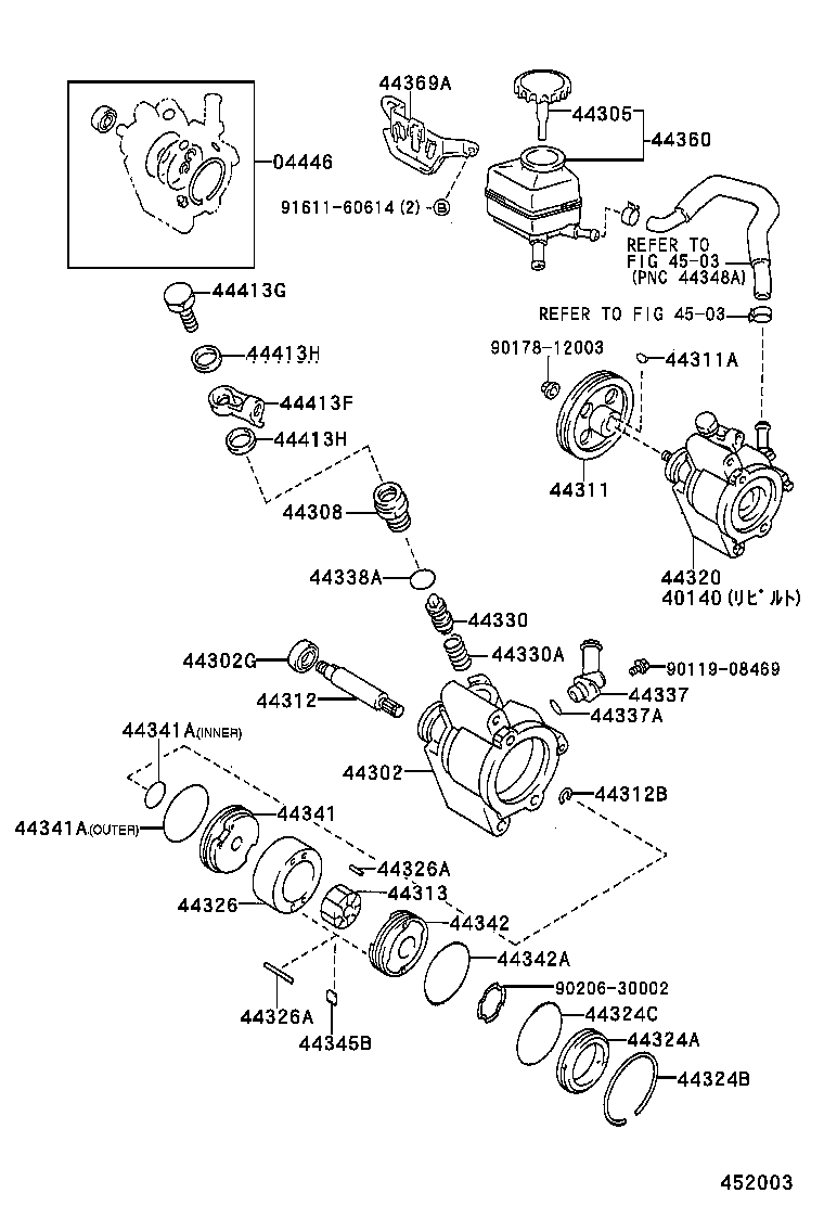  CALDINA |  VANE PUMP RESERVOIR POWER STEERING