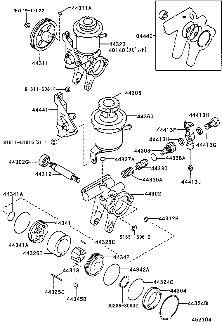  LVN CRE TRN MRN |  VANE PUMP RESERVOIR POWER STEERING