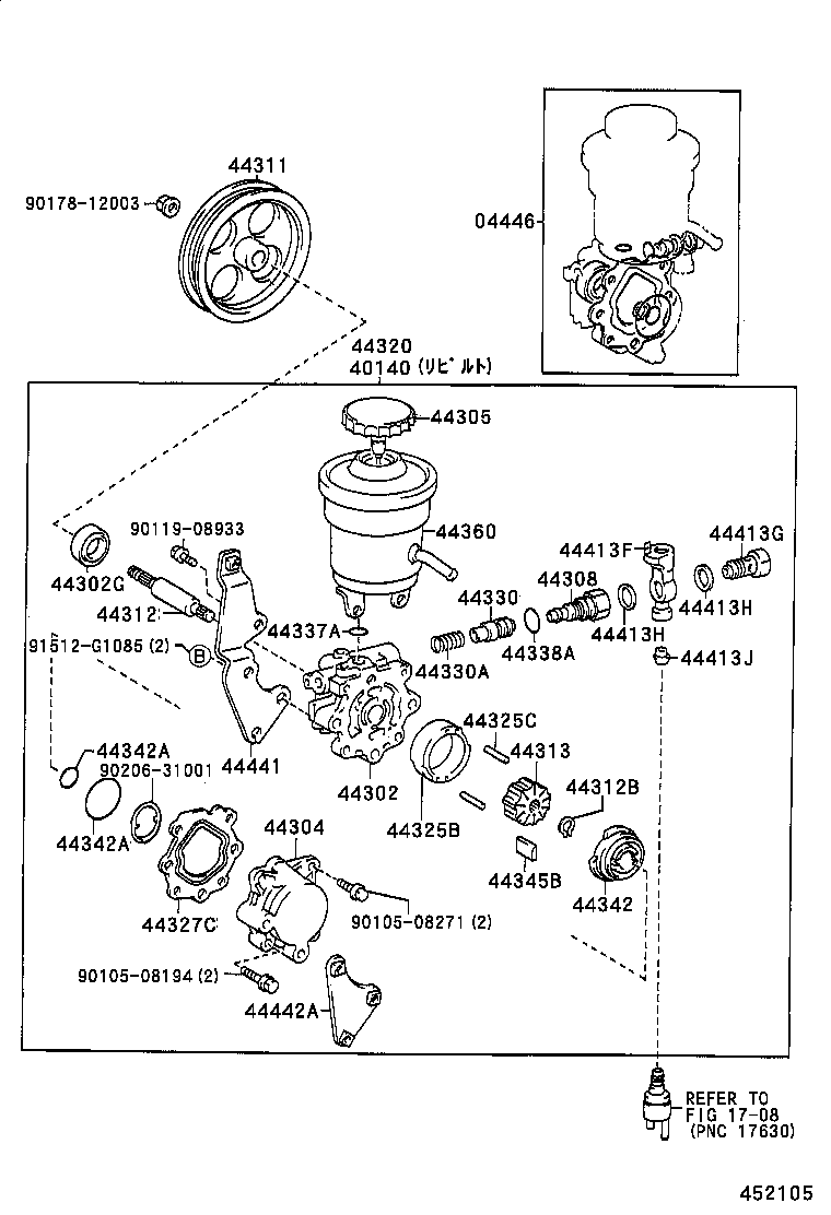  LVN CRE TRN MRN |  VANE PUMP RESERVOIR POWER STEERING