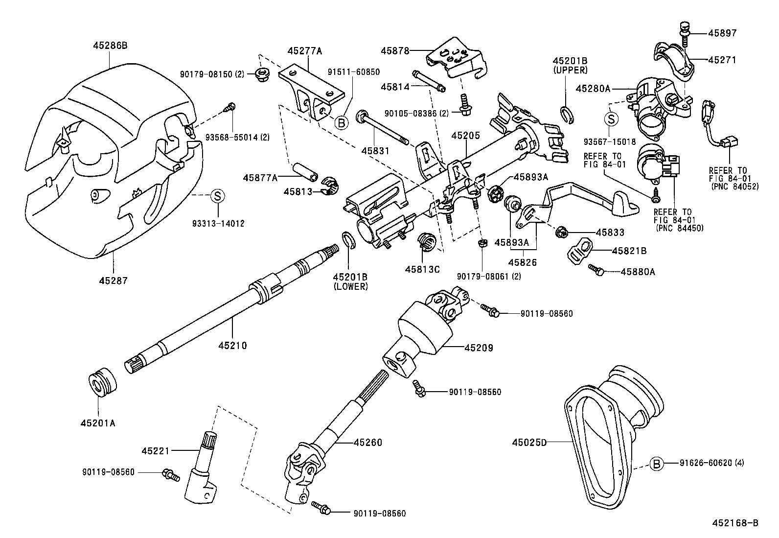  ESTIMA T L |  STEERING COLUMN SHAFT