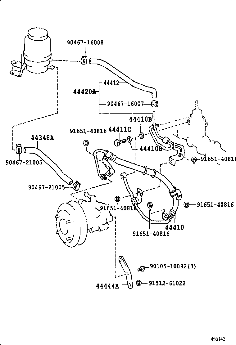  ESTIMA EMINA LUCIDA |  POWER STEERING TUBE