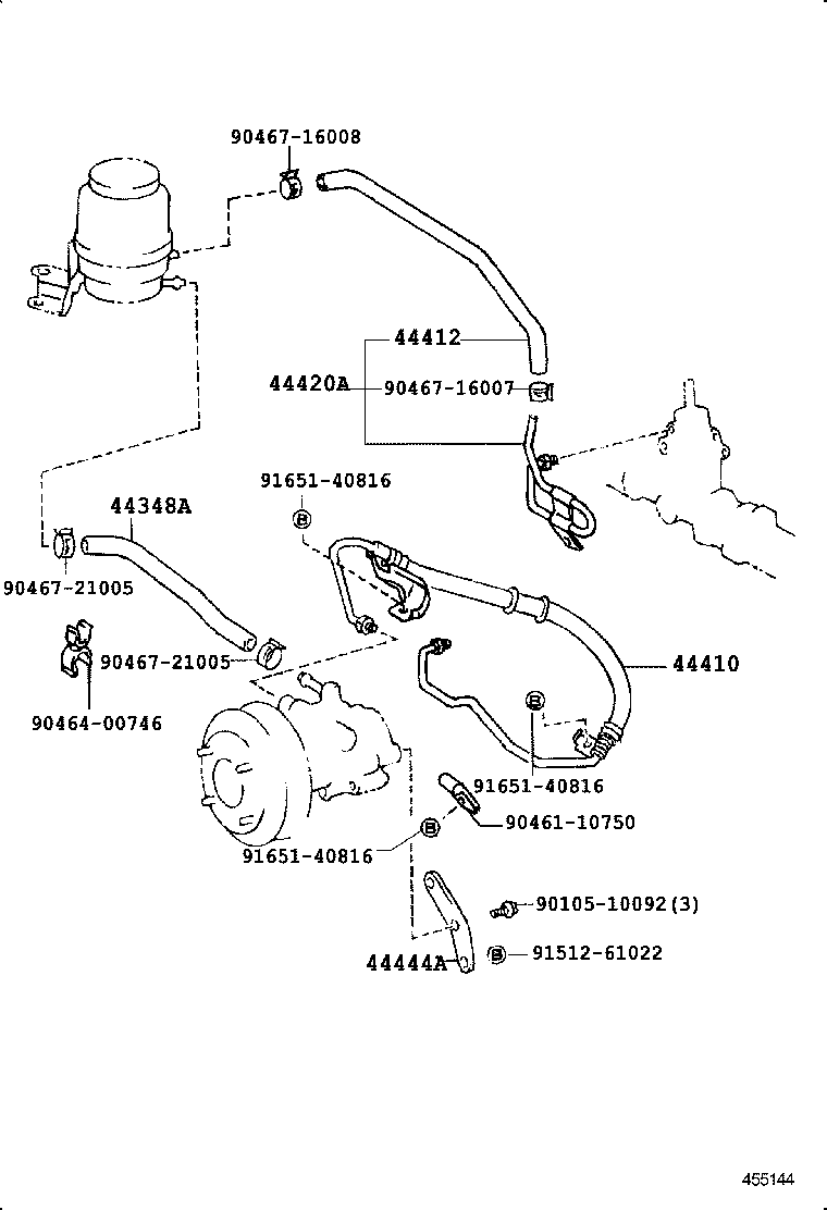  ESTIMA EMINA LUCIDA |  POWER STEERING TUBE