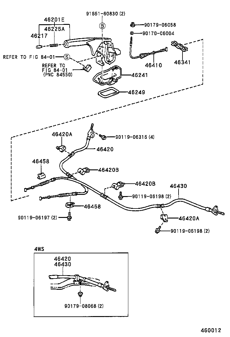  CELICA |  PARKING BRAKE CABLE