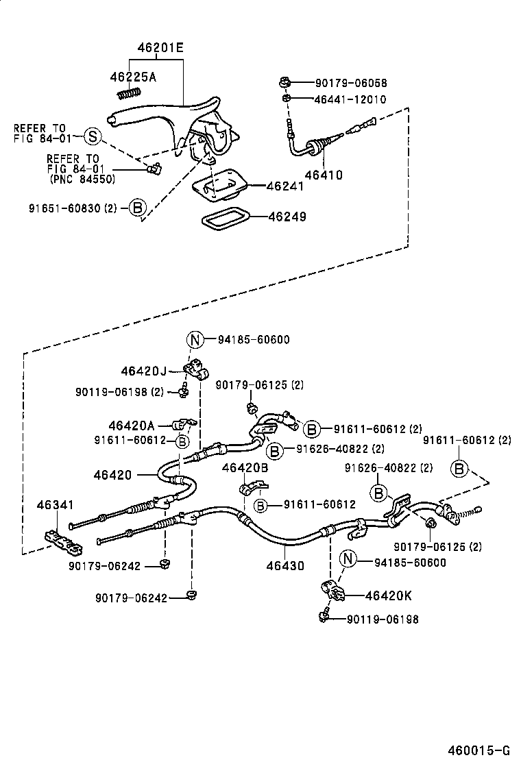 CARINA FF |  PARKING BRAKE CABLE