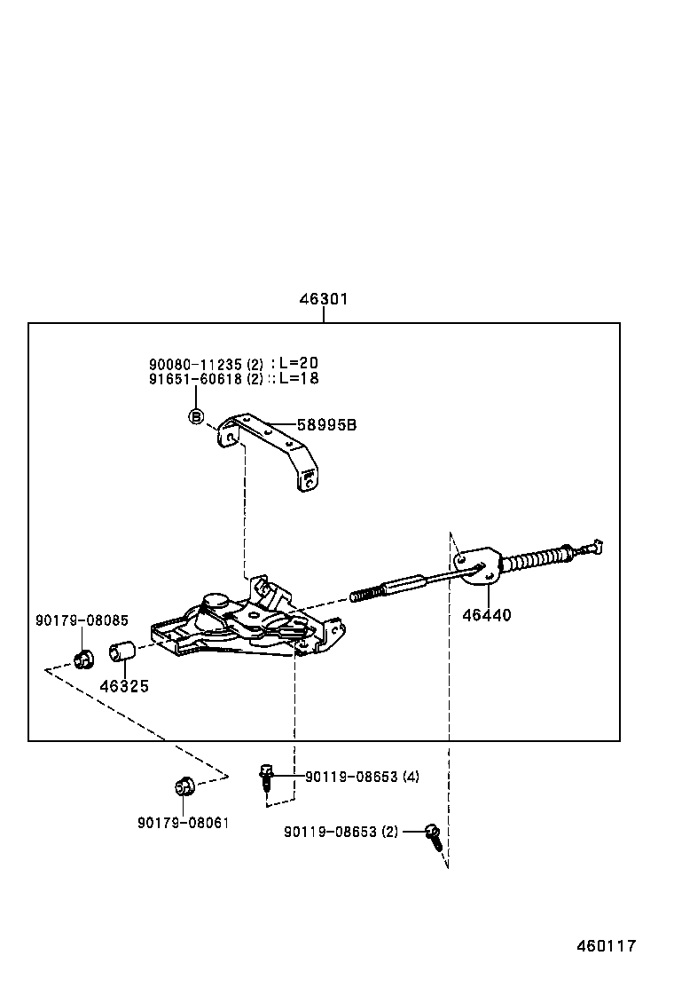  AVALON |  PARKING BRAKE CABLE