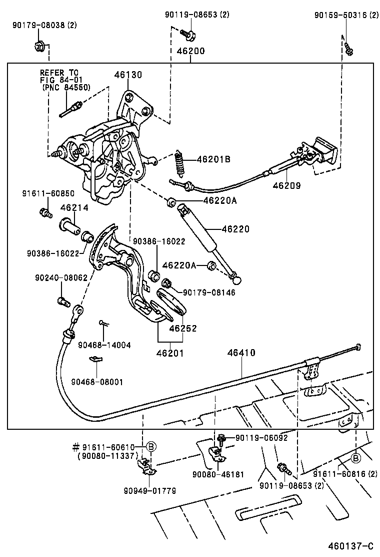  AVALON |  PARKING BRAKE CABLE