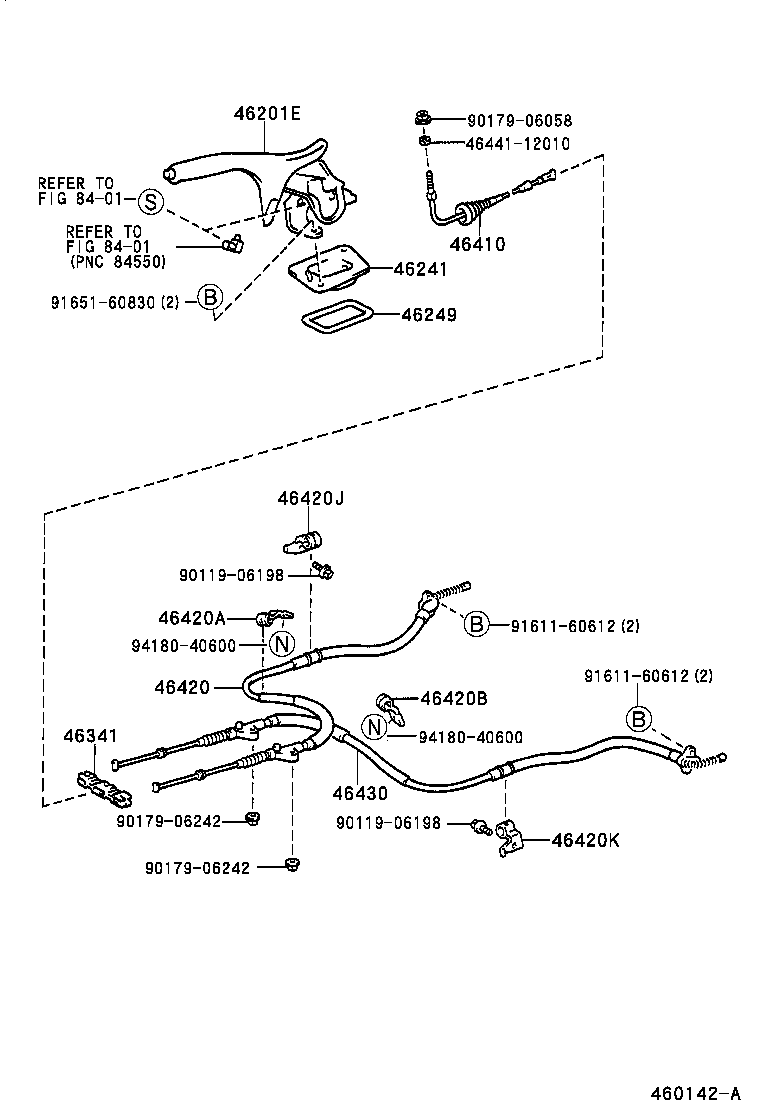  CALDINA |  PARKING BRAKE CABLE