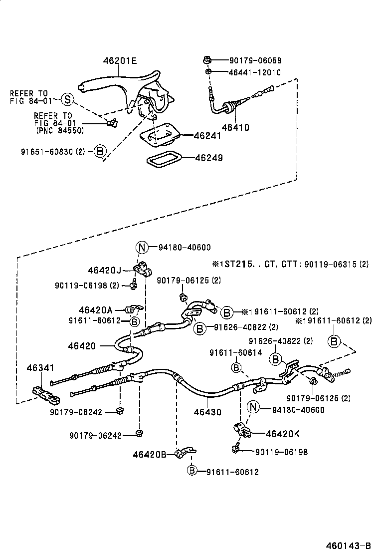  CALDINA |  PARKING BRAKE CABLE
