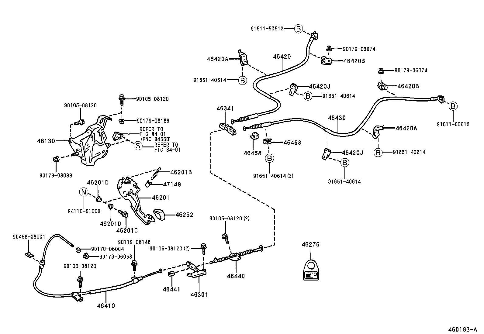  PRIUS |  PARKING BRAKE CABLE