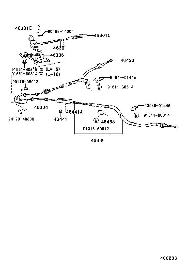  CROWN |  PARKING BRAKE CABLE