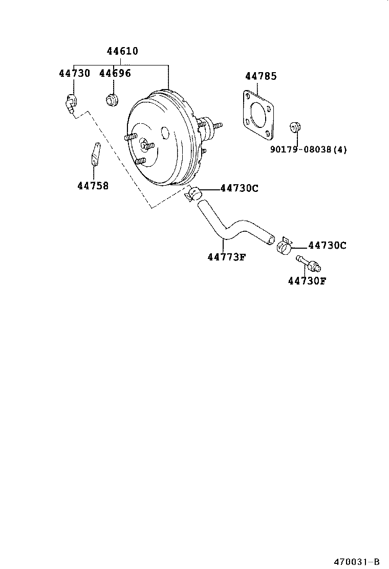  IPSUM |  BRAKE BOOSTER VACUUM TUBE