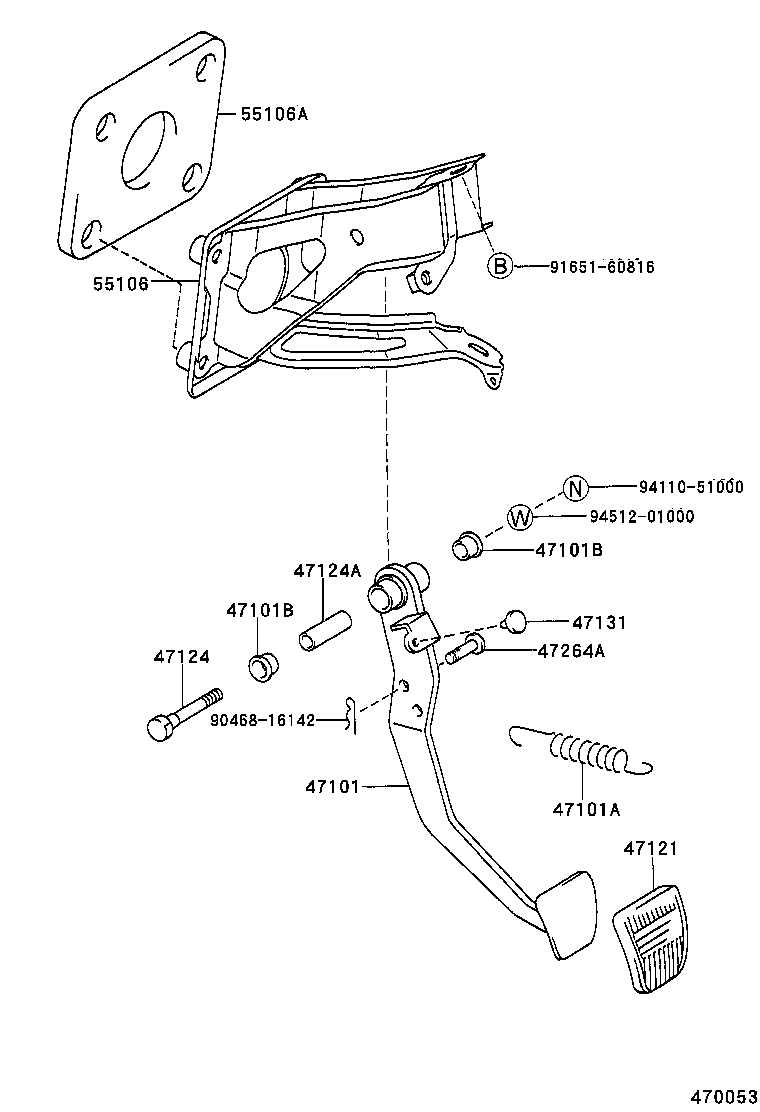  CALDINA |  BRAKE PEDAL BRACKET