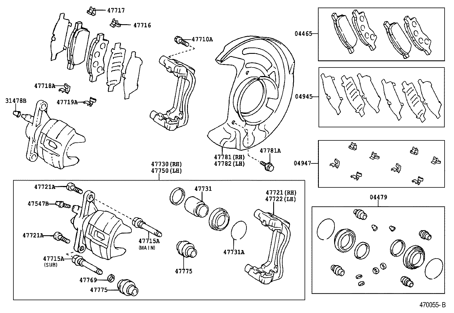 CARINA FF | FRONT DISC BRAKE CALIPER DUST COVER