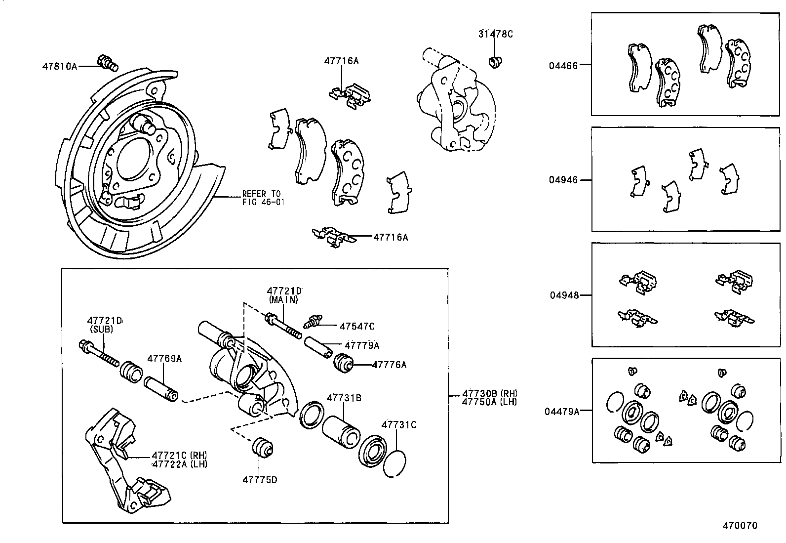  CARINA FF |  REAR DISC BRAKE CALIPER DUST COVER