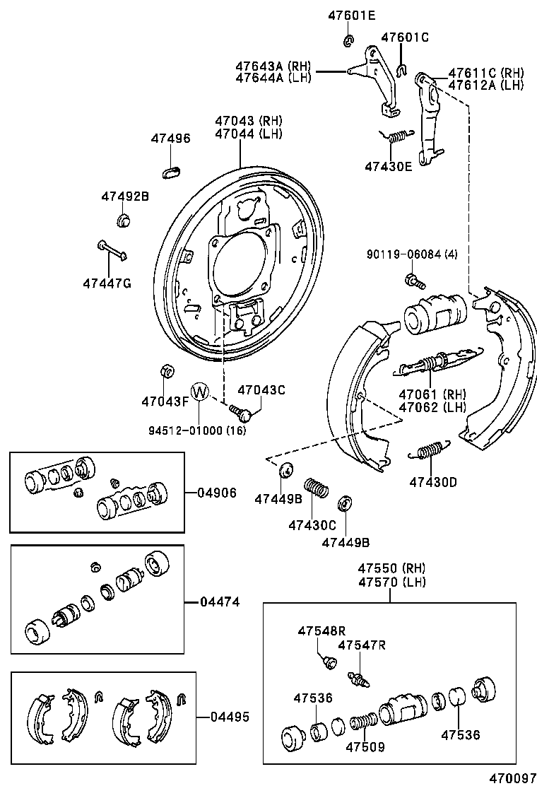  HIACE REGIUSACE |  REAR DRUM BRAKE WHEEL CYLINDER BACKING PLATE