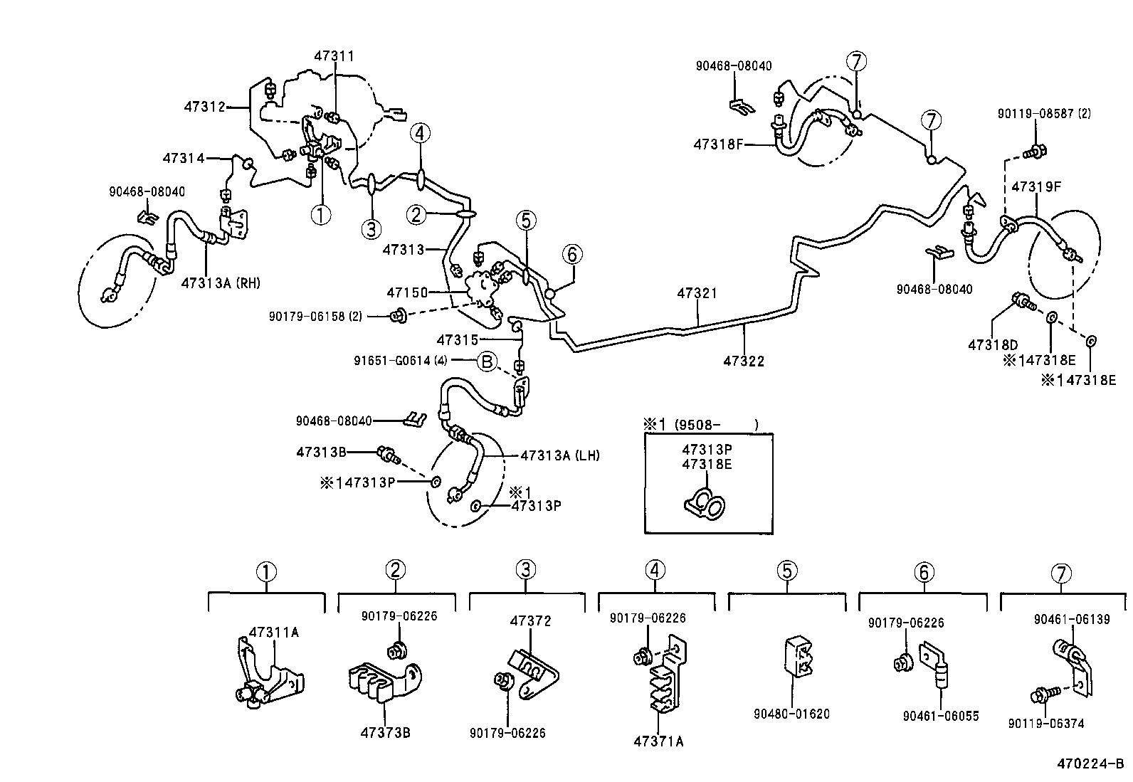  CORONA EXIV |  BRAKE TUBE CLAMP