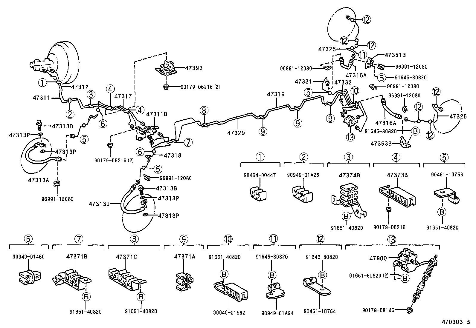  REGIUS TOURING HIACE |  BRAKE TUBE CLAMP