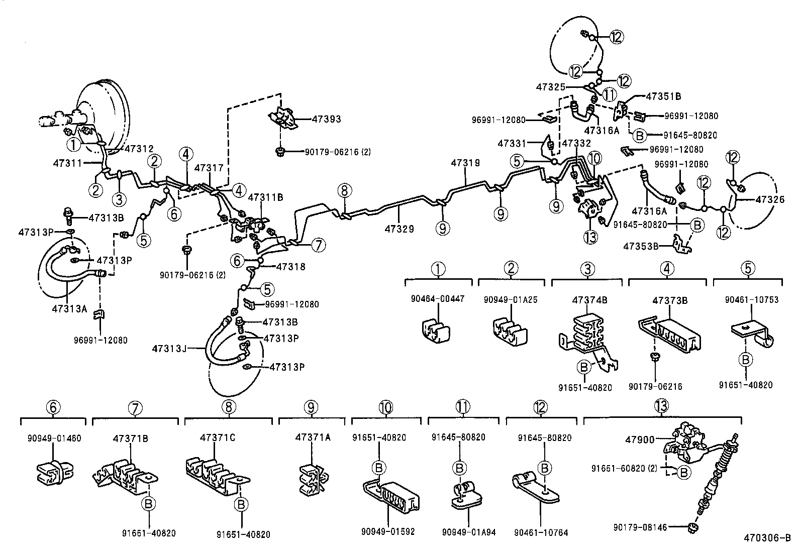  REGIUS TOURING HIACE |  BRAKE TUBE CLAMP