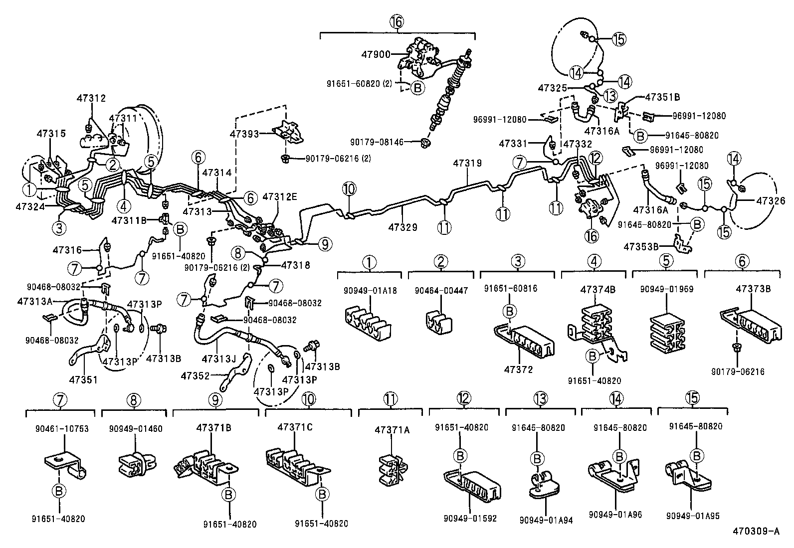  REGIUS TOURING HIACE |  BRAKE TUBE CLAMP