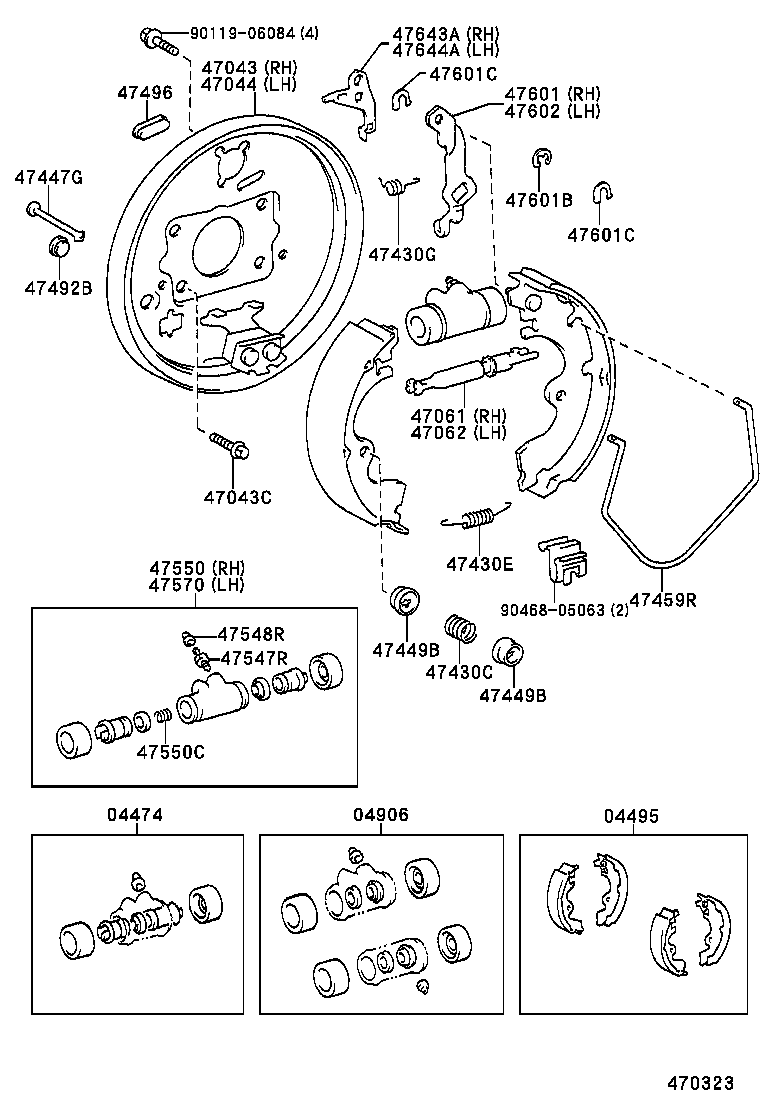  SPRINTER CARIB |  REAR DRUM BRAKE WHEEL CYLINDER BACKING PLATE
