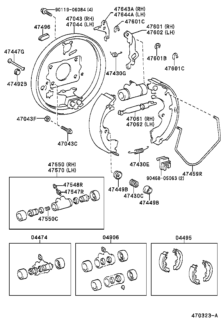  SPRINTER |  REAR DRUM BRAKE WHEEL CYLINDER BACKING PLATE