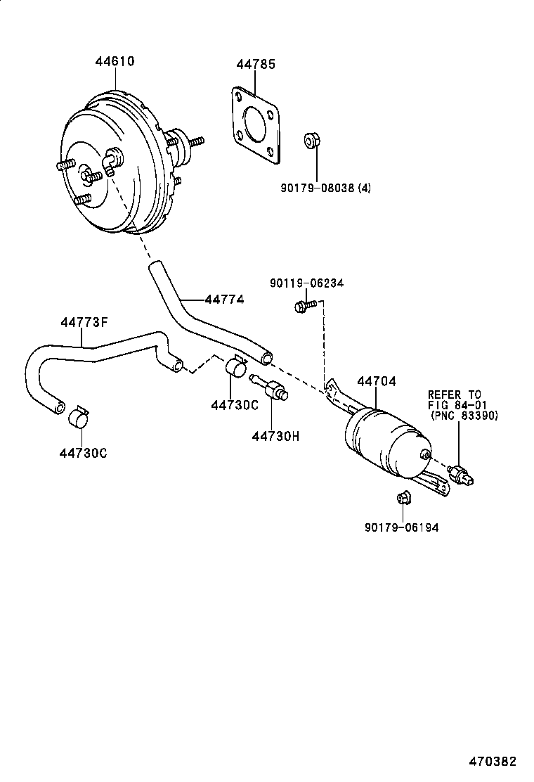  CALDINA |  BRAKE BOOSTER VACUUM TUBE