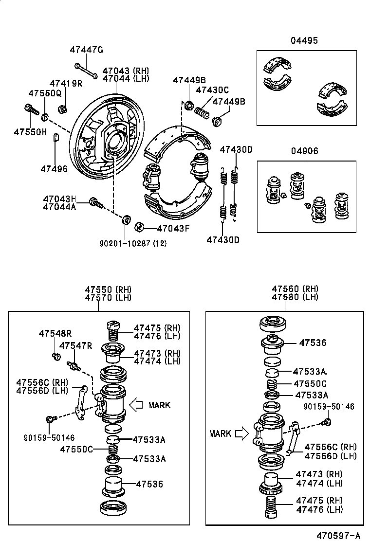 DYNA 200 TOYOACE G25 |  REAR DRUM BRAKE WHEEL CYLINDER BACKING PLATE