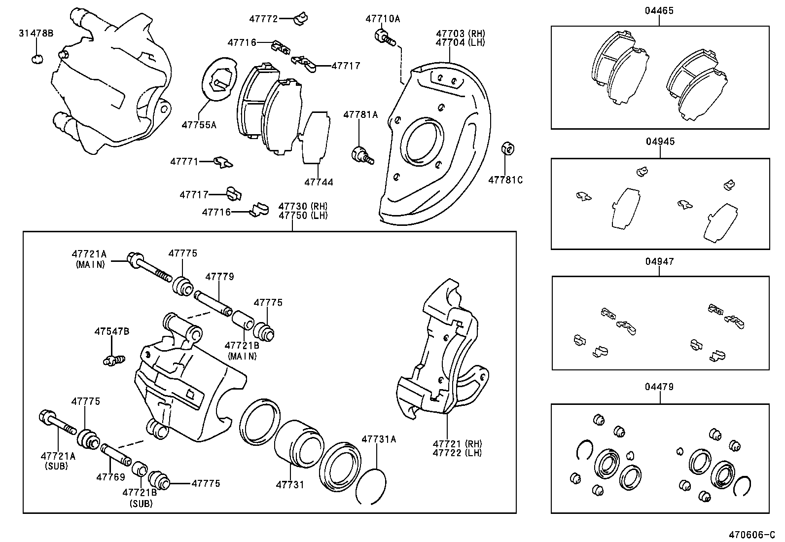  DYNA 200 TOYOACE G25 |  FRONT DISC BRAKE CALIPER DUST COVER