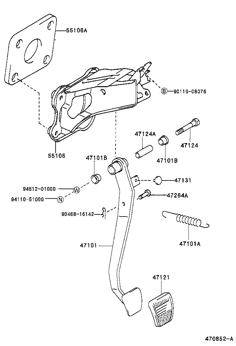  CALDINA |  BRAKE PEDAL BRACKET