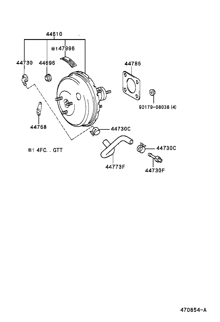  CALDINA |  BRAKE BOOSTER VACUUM TUBE
