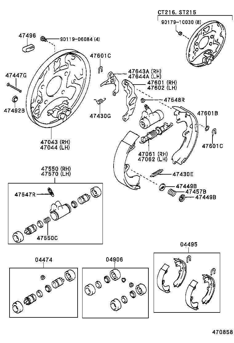  CALDINA |  REAR DRUM BRAKE WHEEL CYLINDER BACKING PLATE