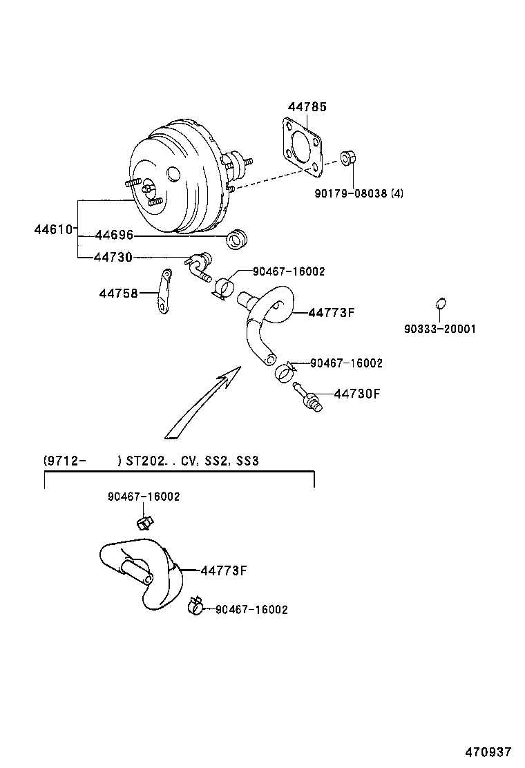  CELICA |  BRAKE BOOSTER VACUUM TUBE