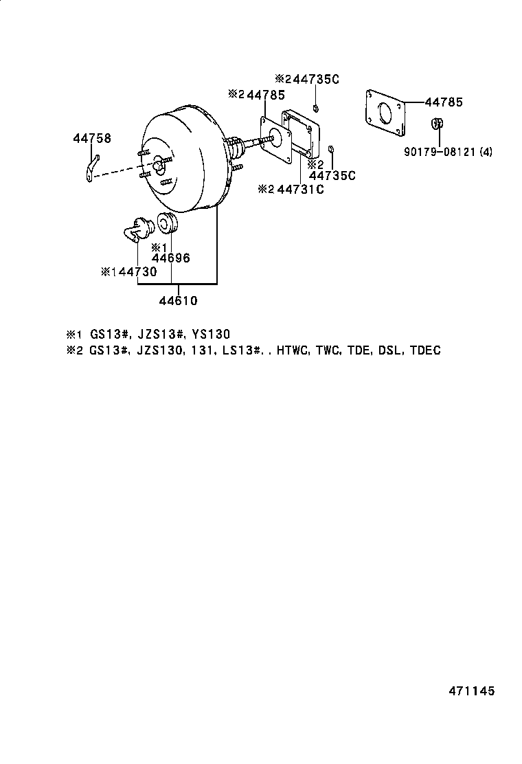  CROWN |  BRAKE BOOSTER VACUUM TUBE