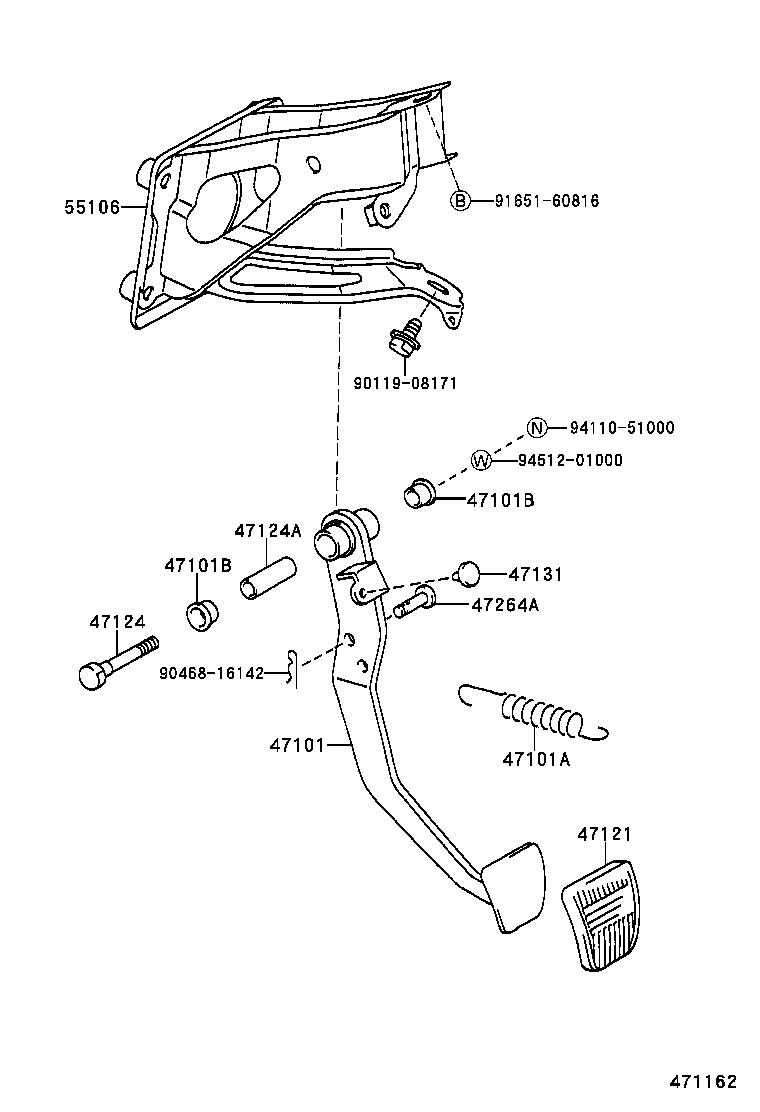  CALDINA |  BRAKE PEDAL BRACKET
