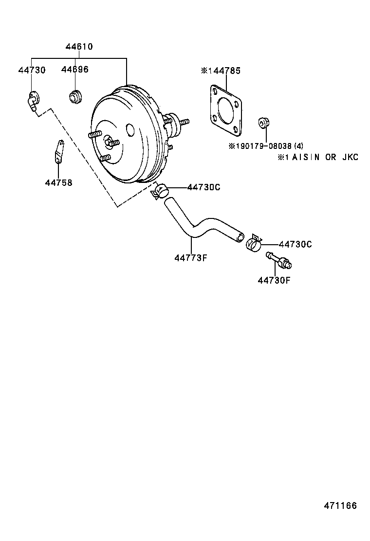  CALDINA |  BRAKE BOOSTER VACUUM TUBE
