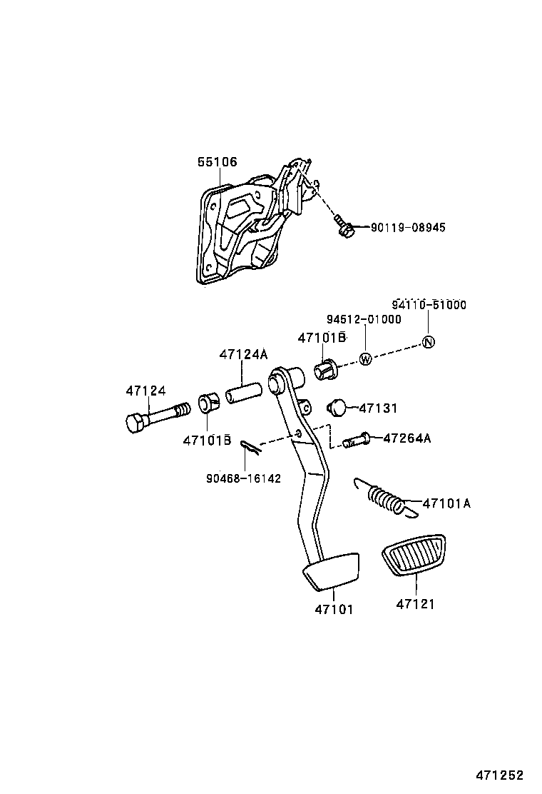 CROWN CROWN MAJESTA | BRAKE PEDAL BRACKET