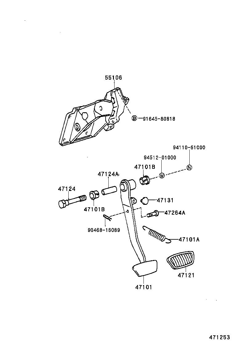  CROWN CROWN MAJESTA |  BRAKE PEDAL BRACKET
