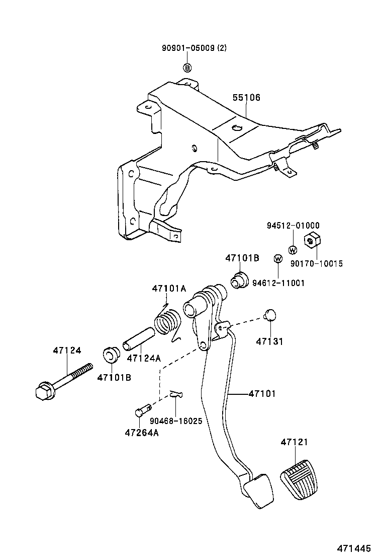  ESTIMA EMINA LUCIDA |  BRAKE PEDAL BRACKET