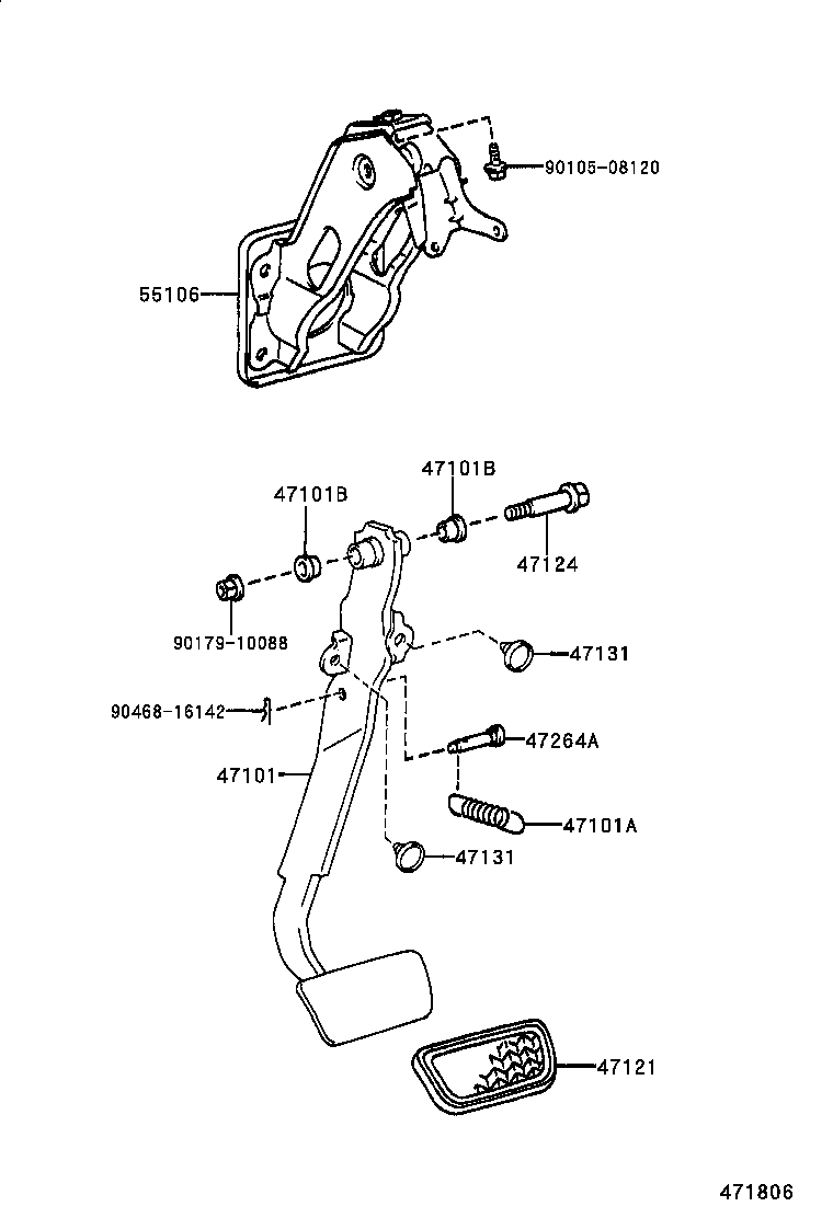  FUN CARGO |  BRAKE PEDAL BRACKET