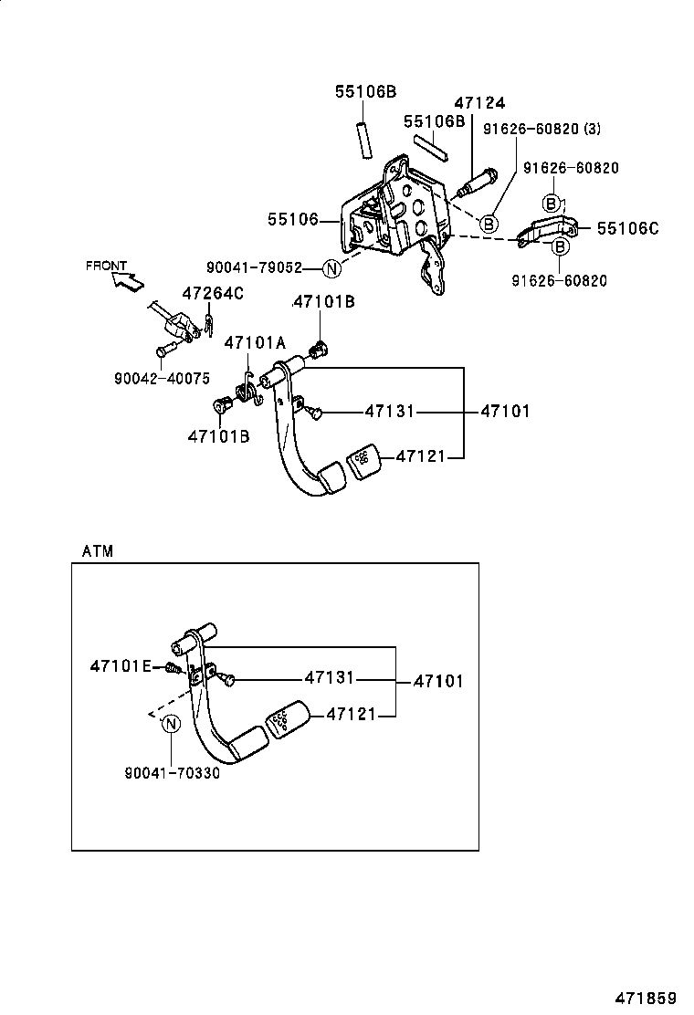  CAMI |  BRAKE PEDAL BRACKET