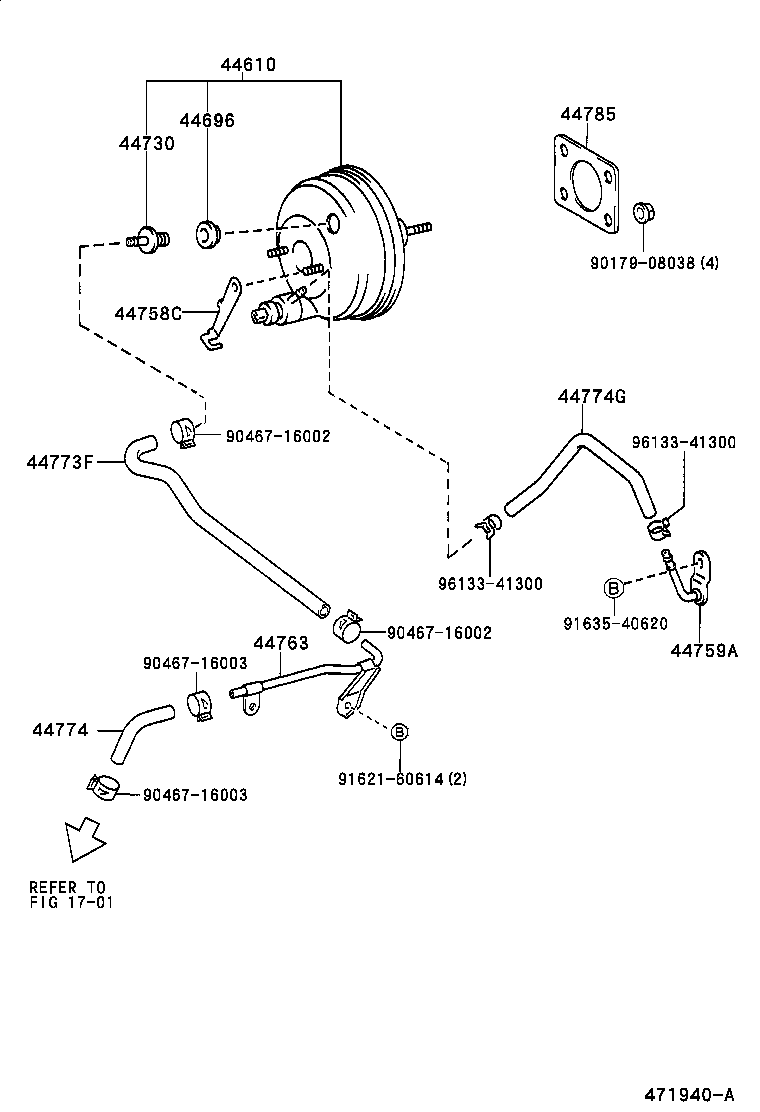  WILL VI |  BRAKE BOOSTER VACUUM TUBE