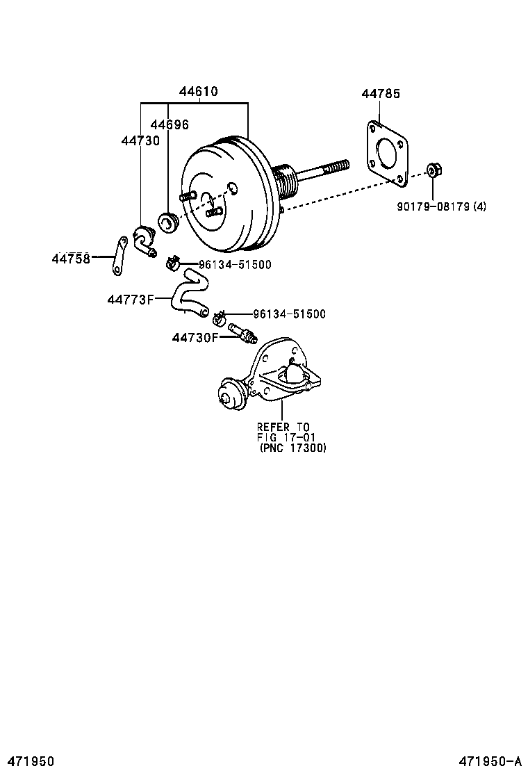  ESTIMA T L |  BRAKE BOOSTER VACUUM TUBE