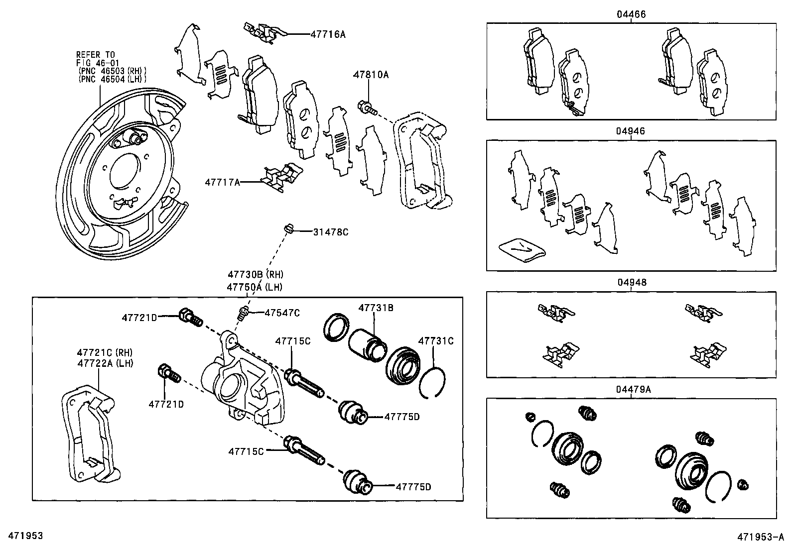  ESTIMA T L |  REAR DISC BRAKE CALIPER DUST COVER