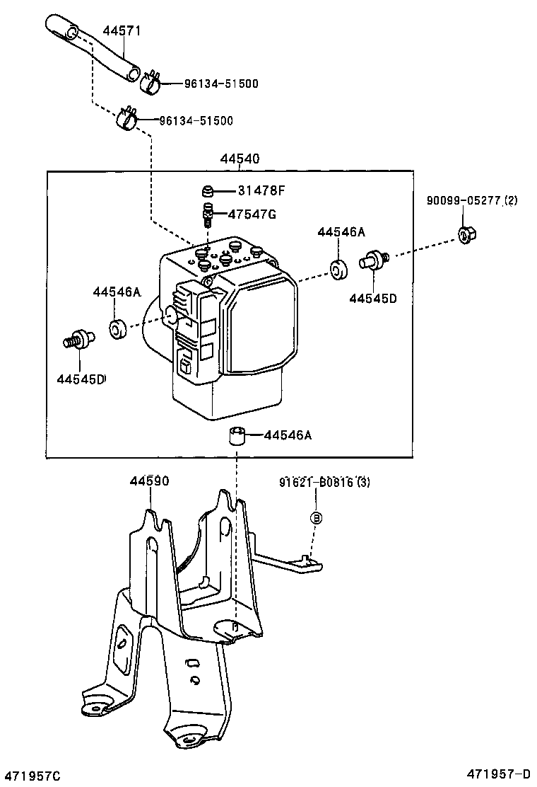  ESTIMA T L |  BRAKE TUBE CLAMP