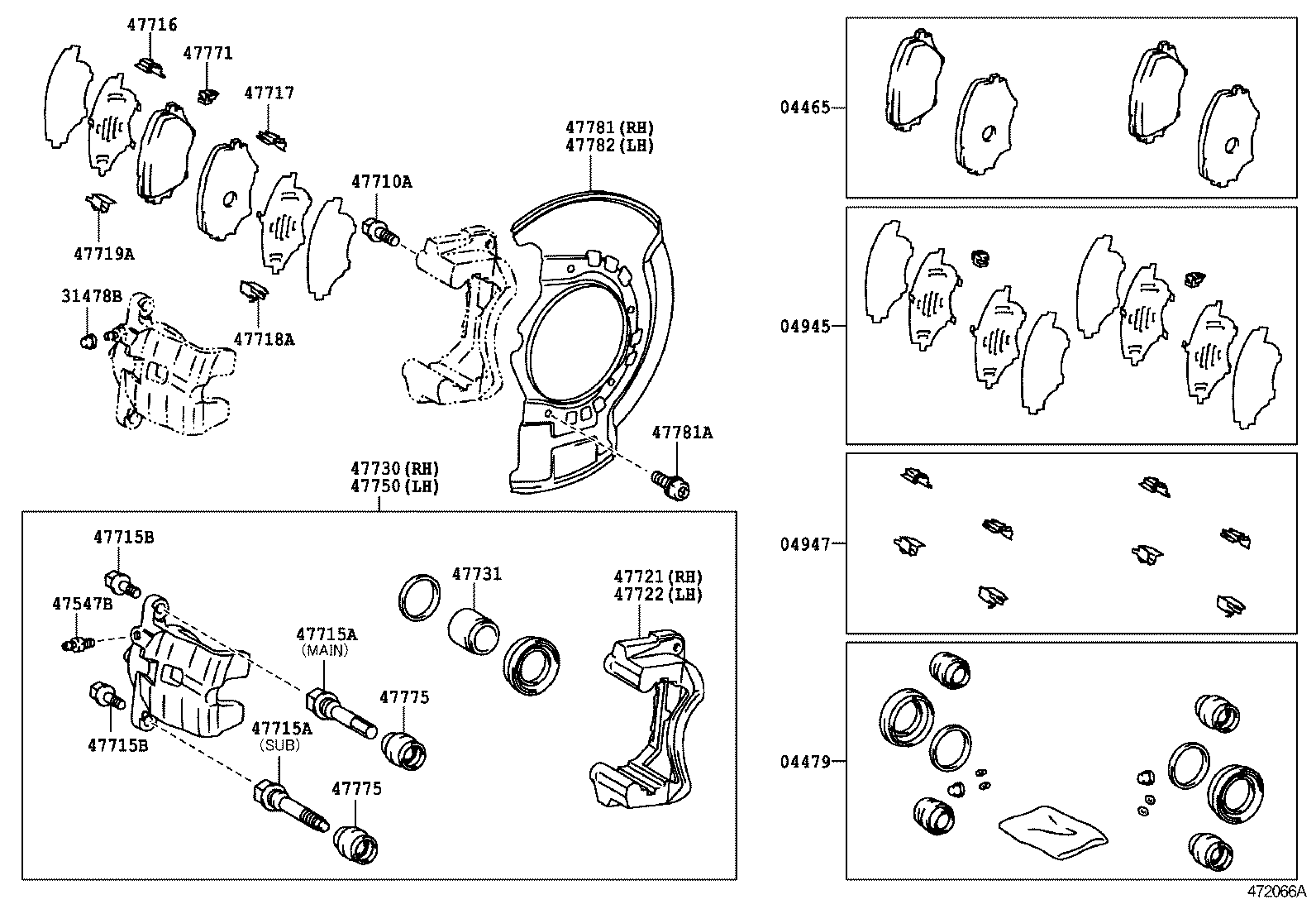  RAV4 J L |  FRONT DISC BRAKE CALIPER DUST COVER
